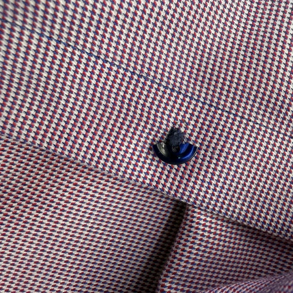 Twillory Dress Shirt Mens 17.5 34/35 Purple Safe Cotton Tailored Fit Non-Iron